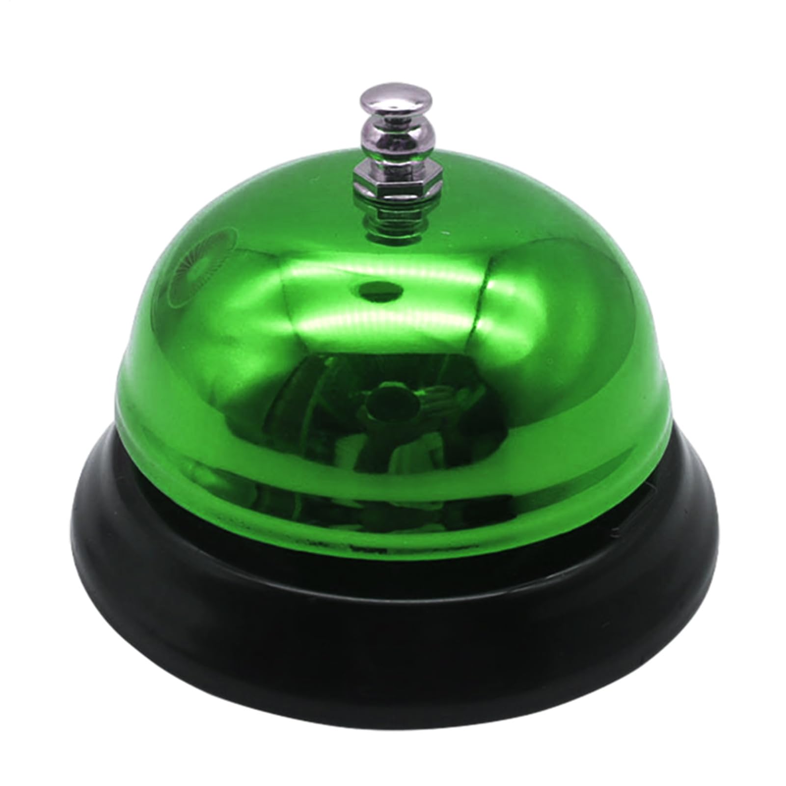 Portable - Metal Desk Bell, Shiny Table Ring | Heavy Duty Reception , Compact Counter Bell for Hotels, Schools, Restaurants, Offices, Kitchens, Bars
