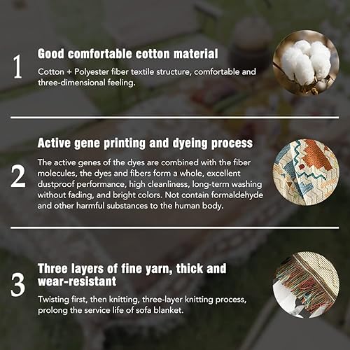 Miniatura 4 de Manta tejida de calaveras de Halloween estilo terror con borla para decoración del hogar, silla, sofá, cama, playa, viajes, picnic, mantón, algodón