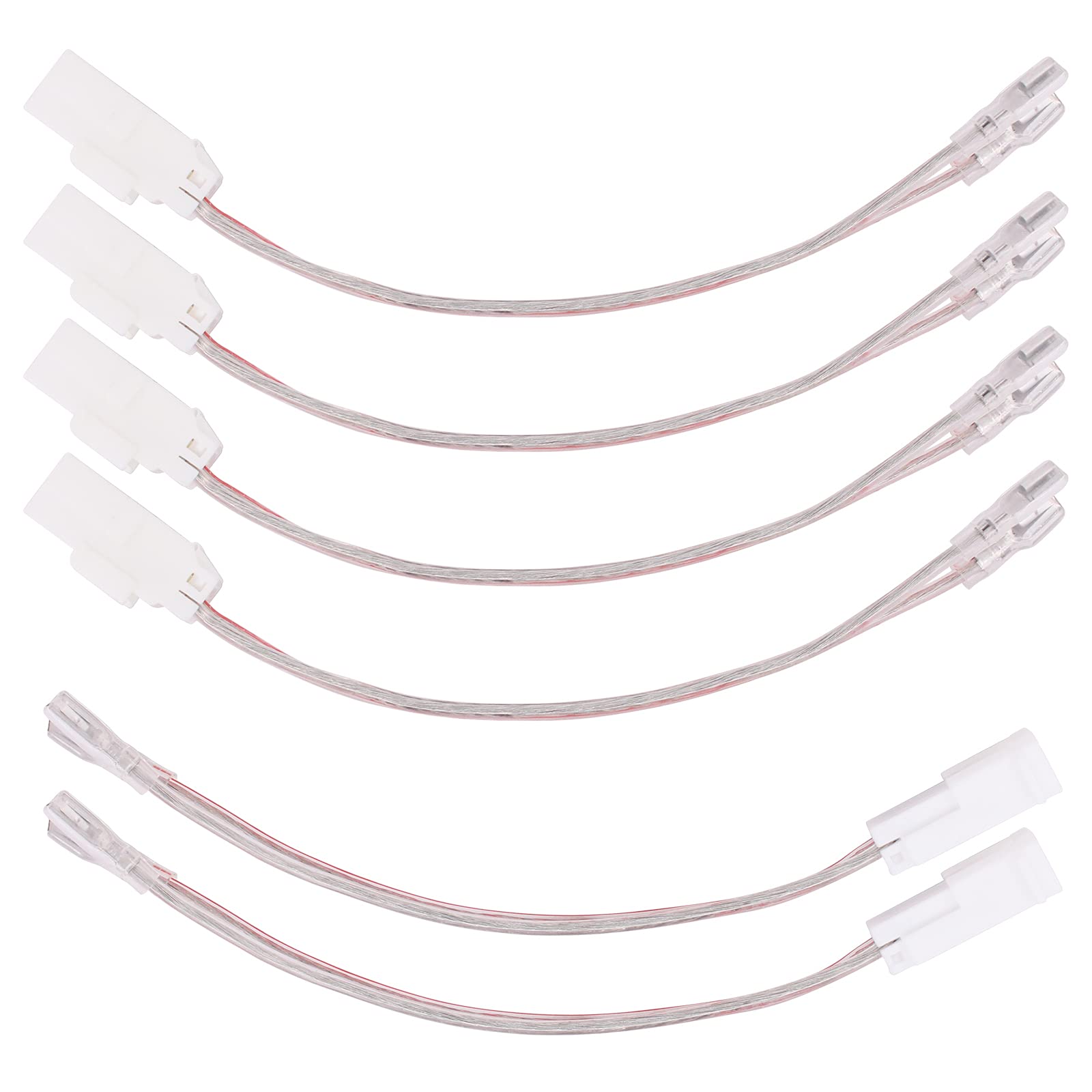 NewYall 6Pcs Dash Tweeter Door Speaker Wire Harness Adapter for Wrangler Compass Patriot Charger Challenger Grand Caravan Dart Avenger ProMaster Ram 1500 2500 3500 5500 Wiring Connecter Plug