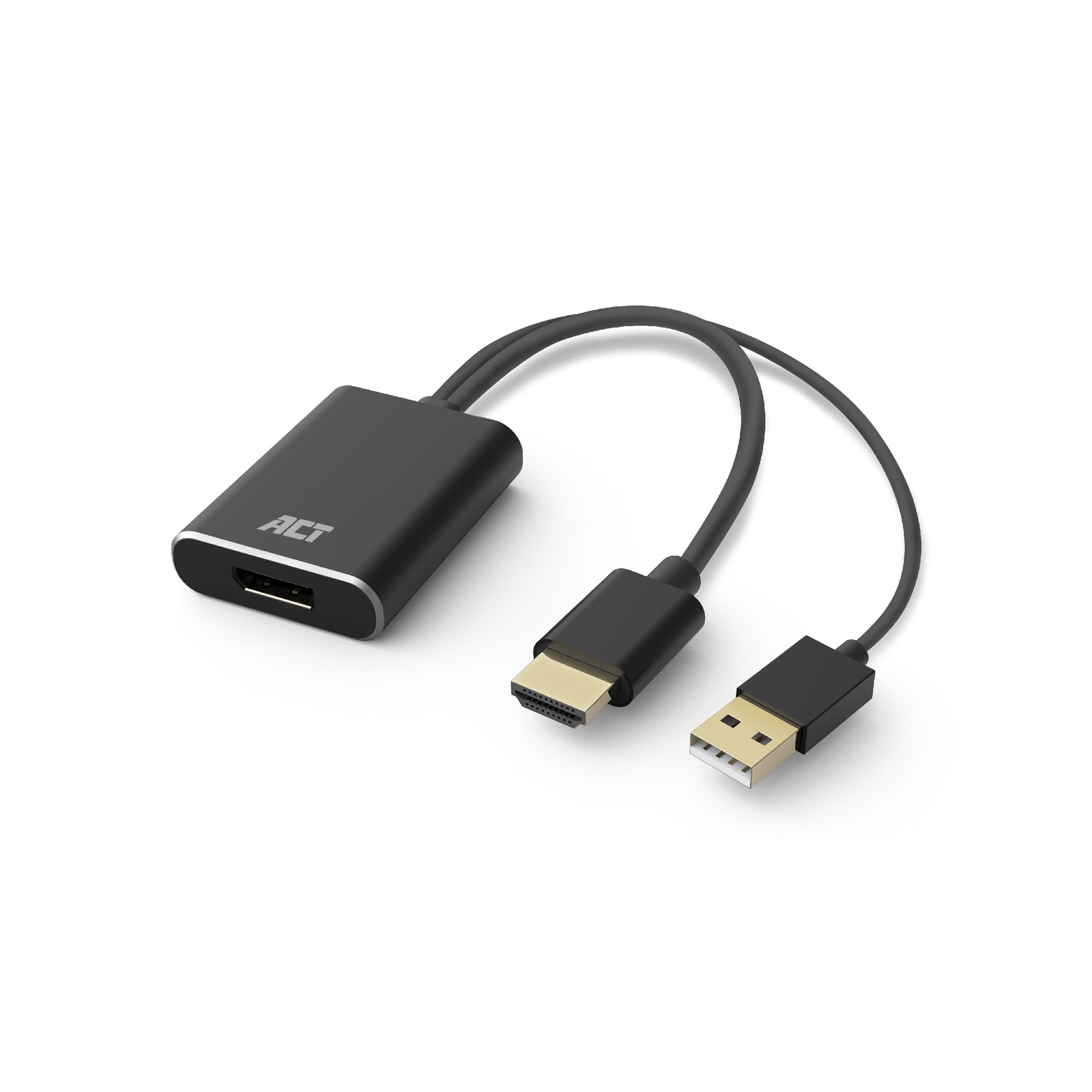ACT AC7536 Adaptateur HDMI DisplayPort 4 K @ 60 Hz Alimentation USB Adaptateur vidéo Actif HDMI 2.0 vers DisplayPort 1.2 Détection à Chaud