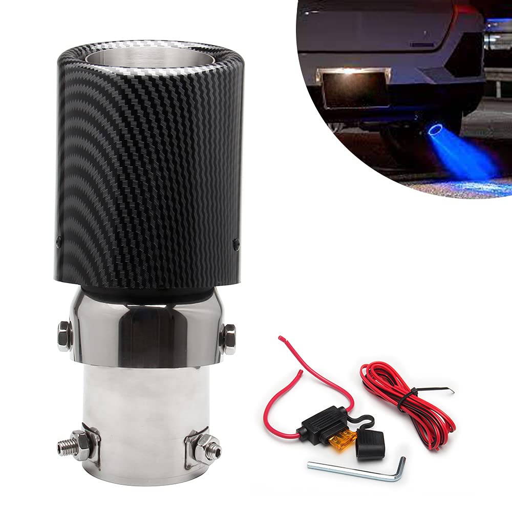 VEHSUN マフラーカッター LED 軽自動車 下向き カーボン調 向き 調整…