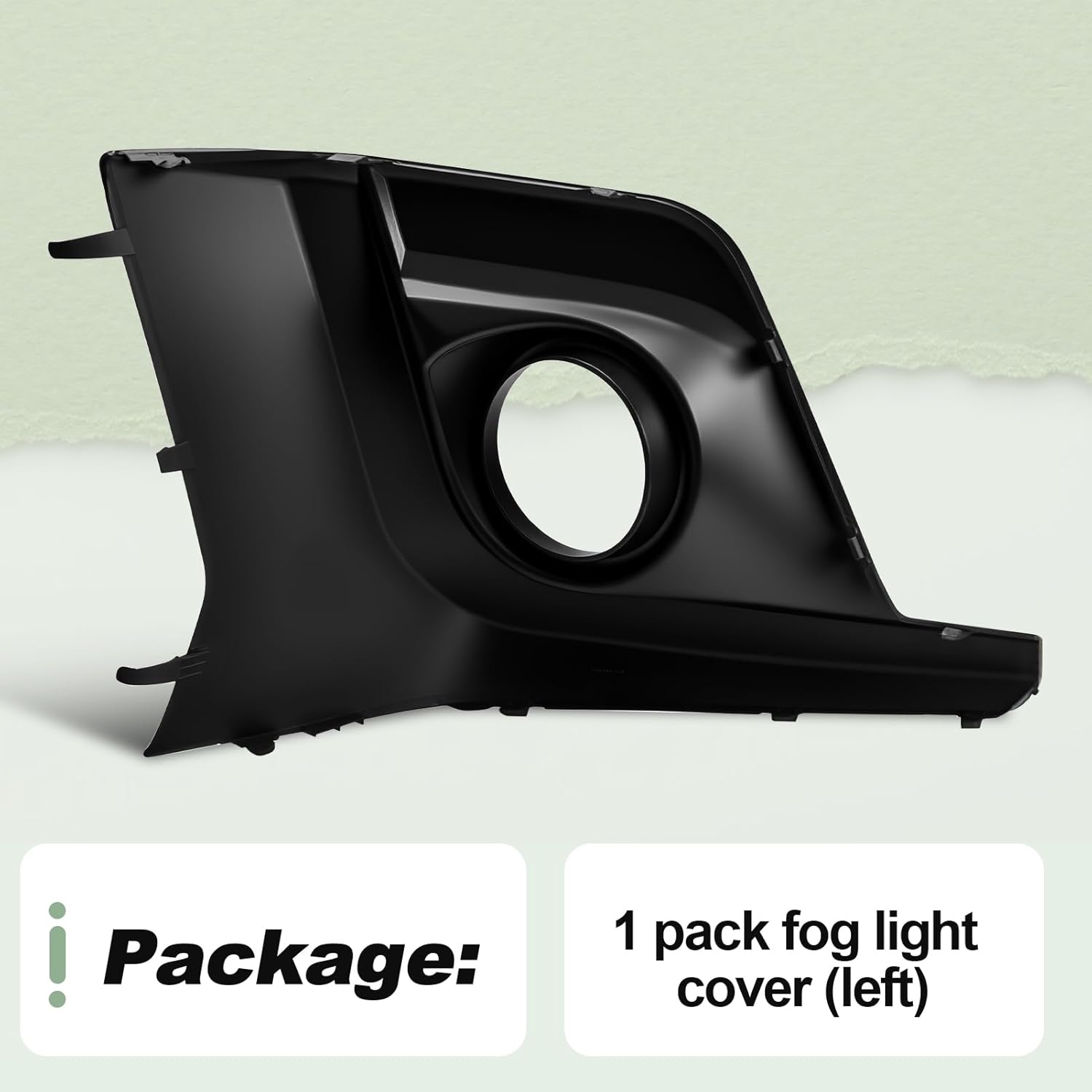 Fog Light Cover Bezel Front Left and Right Driver Side Passenger Side Black Incl. Light Hole Compatible with 2018-2020 Subaru Crosstrek Replace 57731FL082 57731FL092 (Left)
