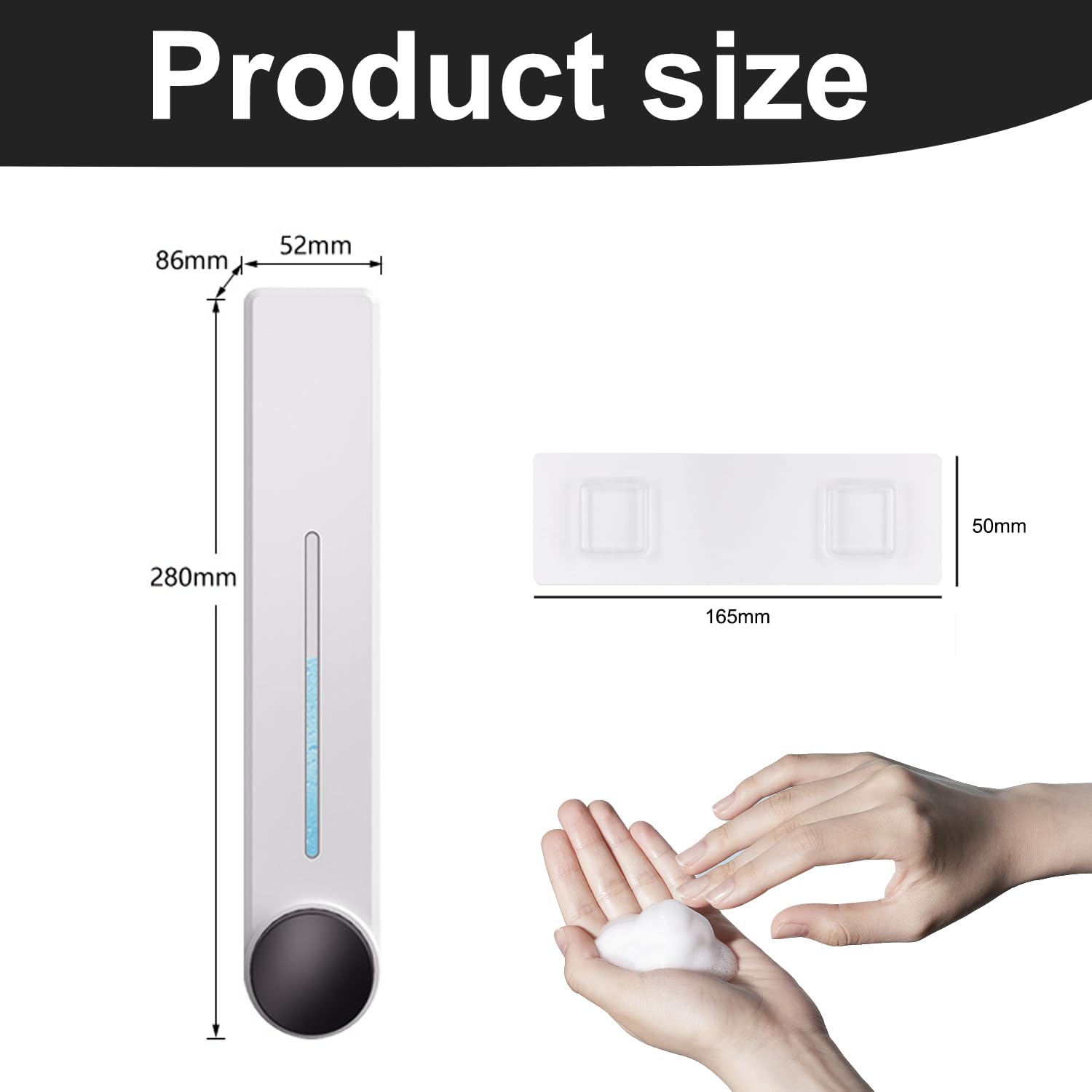 Set 3 Dispenser Sapone Da Muro Senza Forare - Capacità 500 Ml, Con Etichette, Per Bagno, Doccia E Cucina - Nero - Foto 11