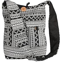 Tribe Azure Large Hobo Crossbody Sling Shoulder Bag Compartment Pockets Functional Zipper Travel Market Books Blanket