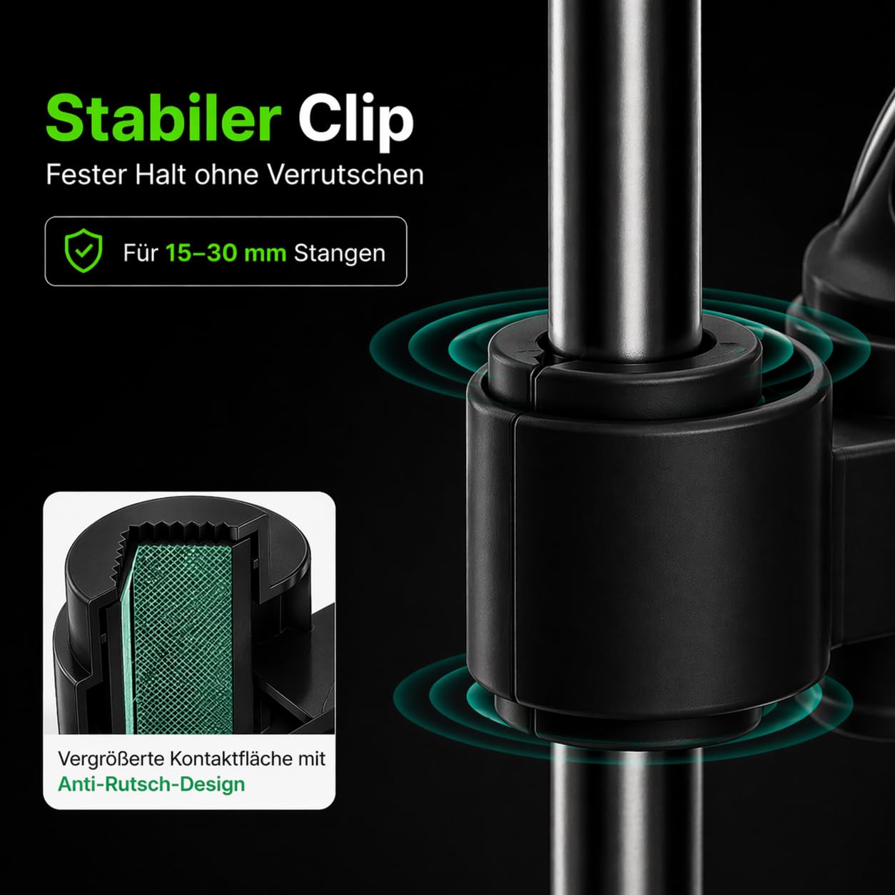 6-Zoll Growzelt Clip-Ventilator mit automatischer Oszillation, 11W leiser EC-Motor 32dB, 330 CFM Luftstrom für Indoor-Pflanzen, 10 Geschwindigkeiten, Stabiler Clip für 15-30mm Stangen