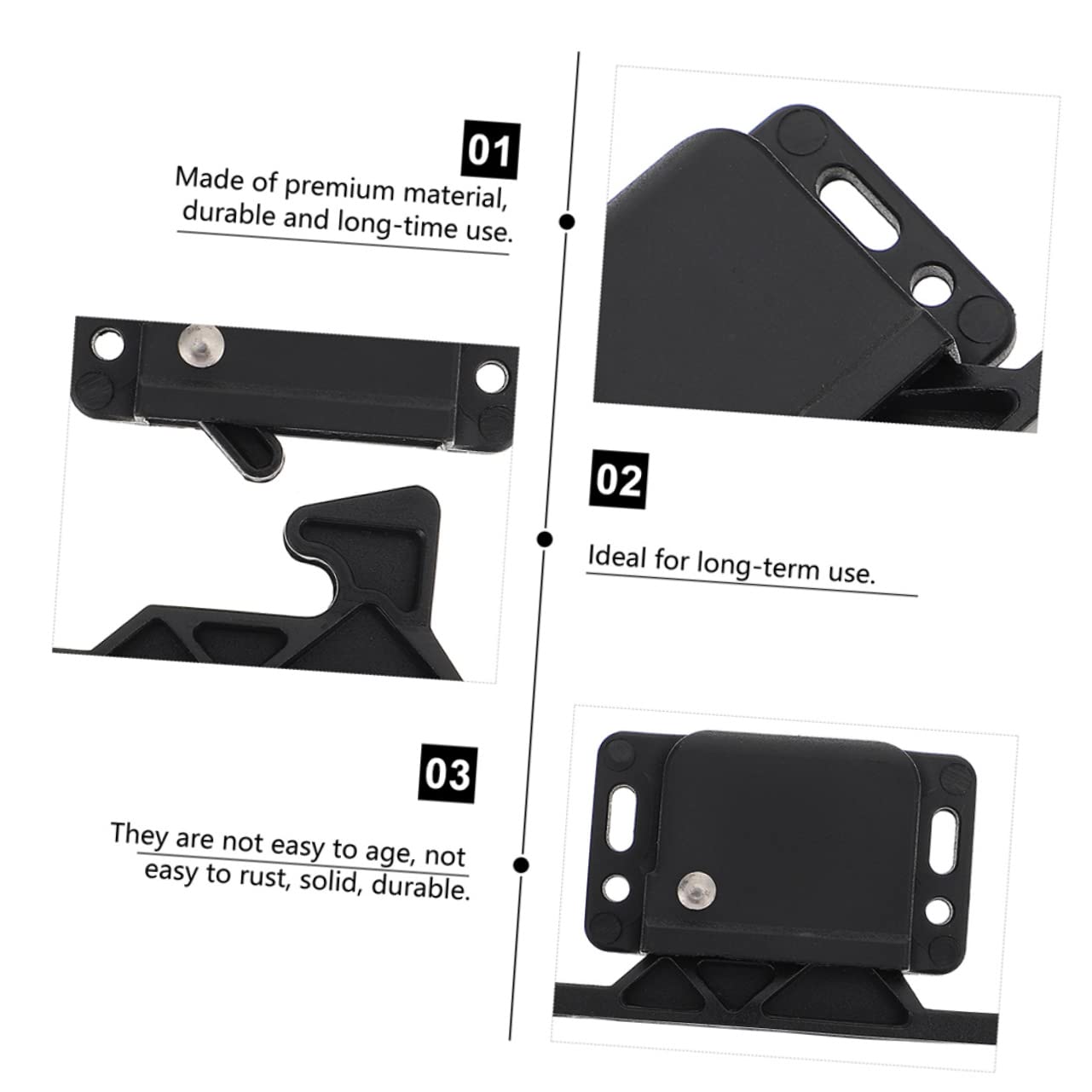 Gadpiparty 4stücke Rv Cabinet Latch Druckverschluss Für Schranktüren Sicherer Kinderschutz Für Schränke Und Schiebetüren Geeignet Für Wohnmobile Und Küchen