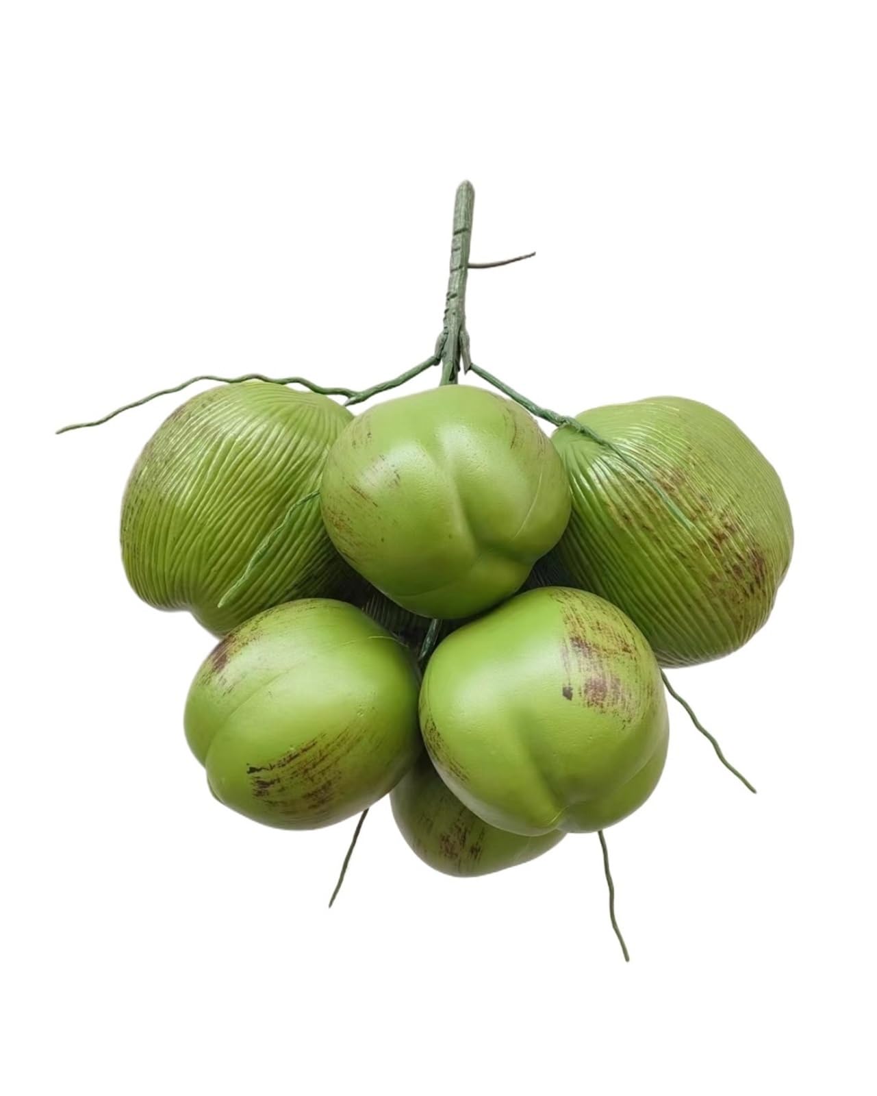Wuyxto One Color Simulated Coconut Tree Fruit Model Fake Props Tropical Decoration Artificial Of Palm For Party(A String Of 7 Fruits)