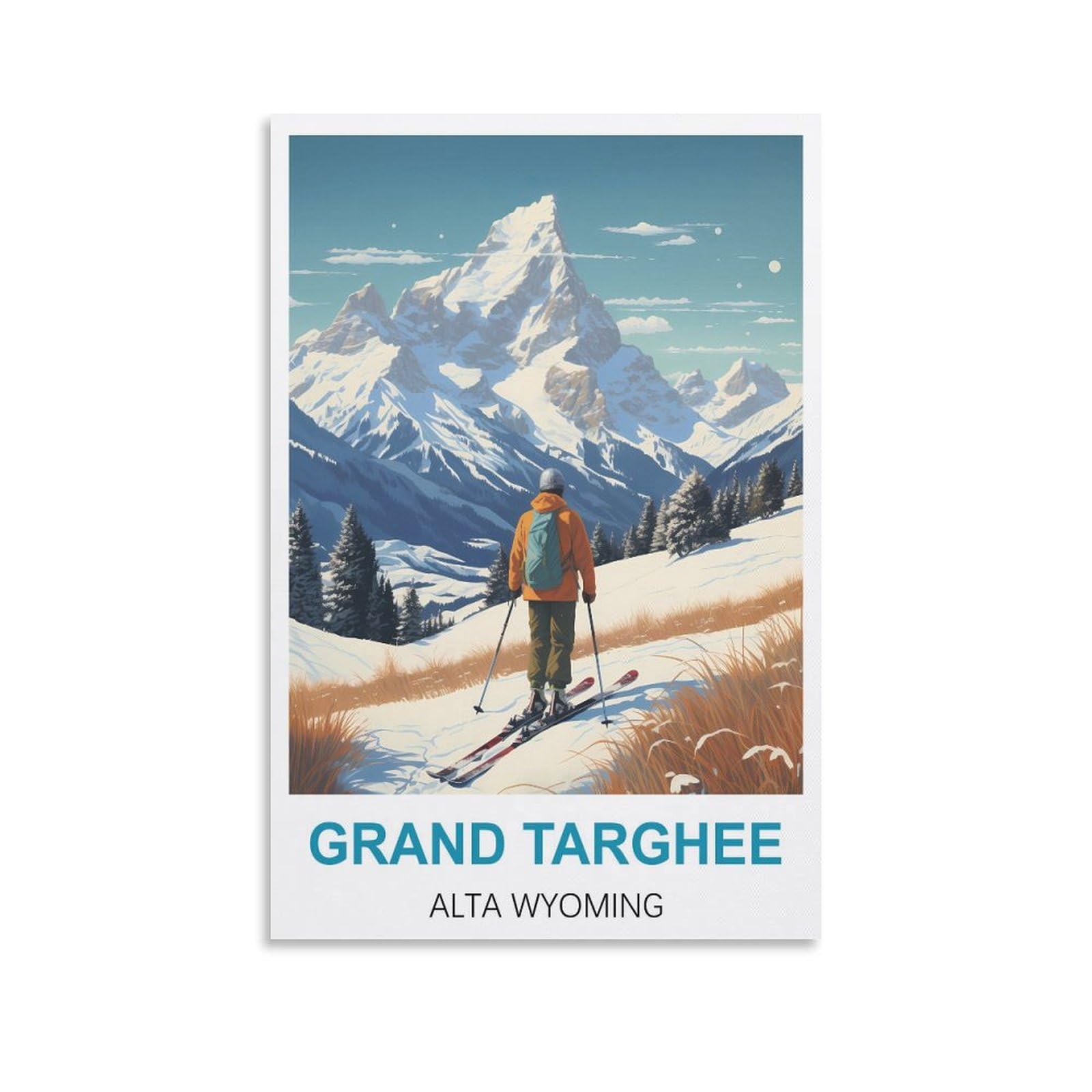 Vintage Metal Tin Signs,Grand Targhee Alta Wyomings,Garden & Kitchen Poster, Inspirational Sign Home Wall Art Decor for Home Kitchen Bar Club Decoration 30x30cm