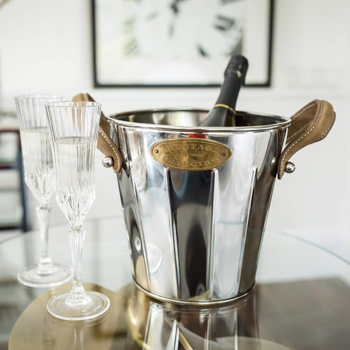 Culinary Concepts London Heritage Leather Handled Wine Cooler