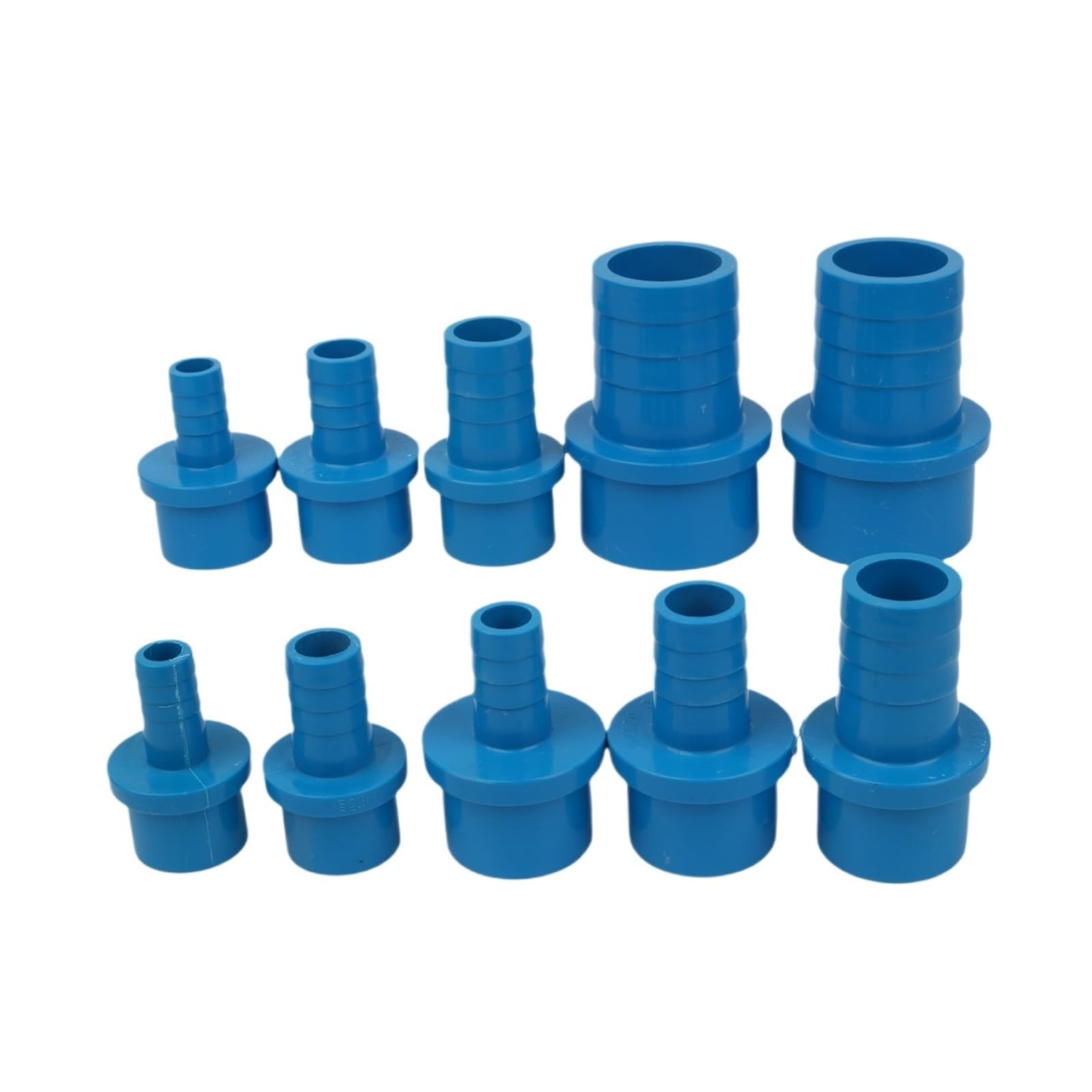Juntas de Pagoda de tubo de PVC azul, adaptador de manguera de 20/25/32mm a 5/8/10/12/14/16/18/20mm, conector de riego de jardín, accesorios de tubo de agua(20-16mm,50 Pieces)