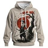 Novelty Long Sleeve Hoodie Funny Fashion Samurai Anime Sweatshirts