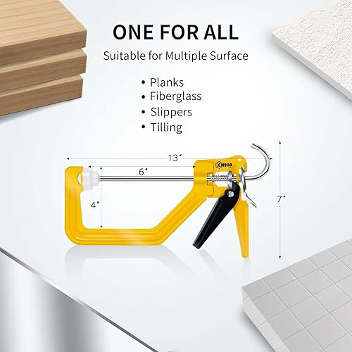 Miniatura 6 de XINQIAO Abrazaderas de madera para carpintería, abrazaderas de trabajo de madera de acero resistente, juego de abrazaderas de barra de agarre rápido