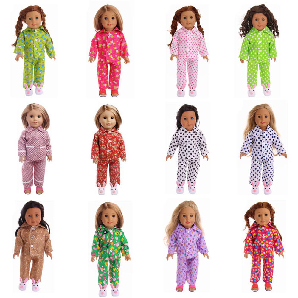 Puppenkleidung 3-teilig - Rosiges Nachtwäsche-Set Für 17cm Puppen