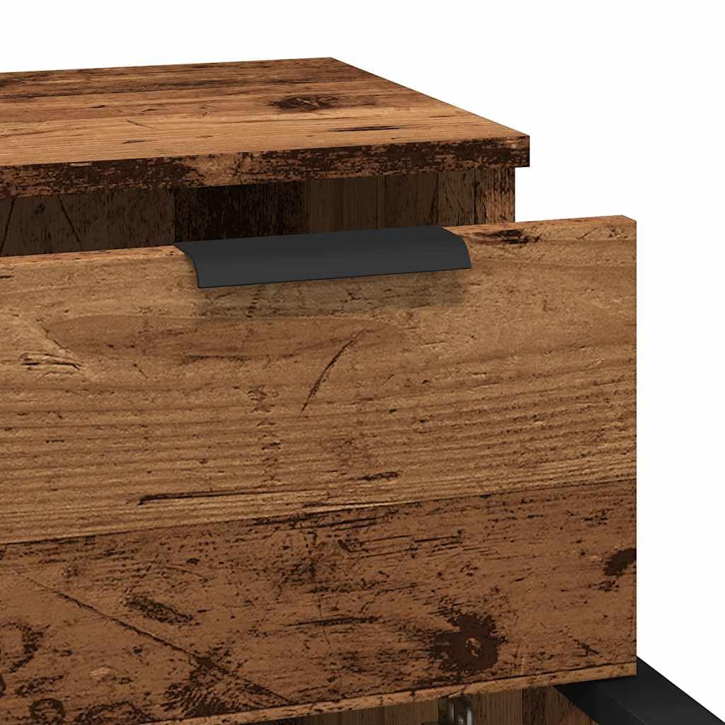 vidaXL Buffet Vieux Bois 30x30x70 cm Bois d'ingénierie