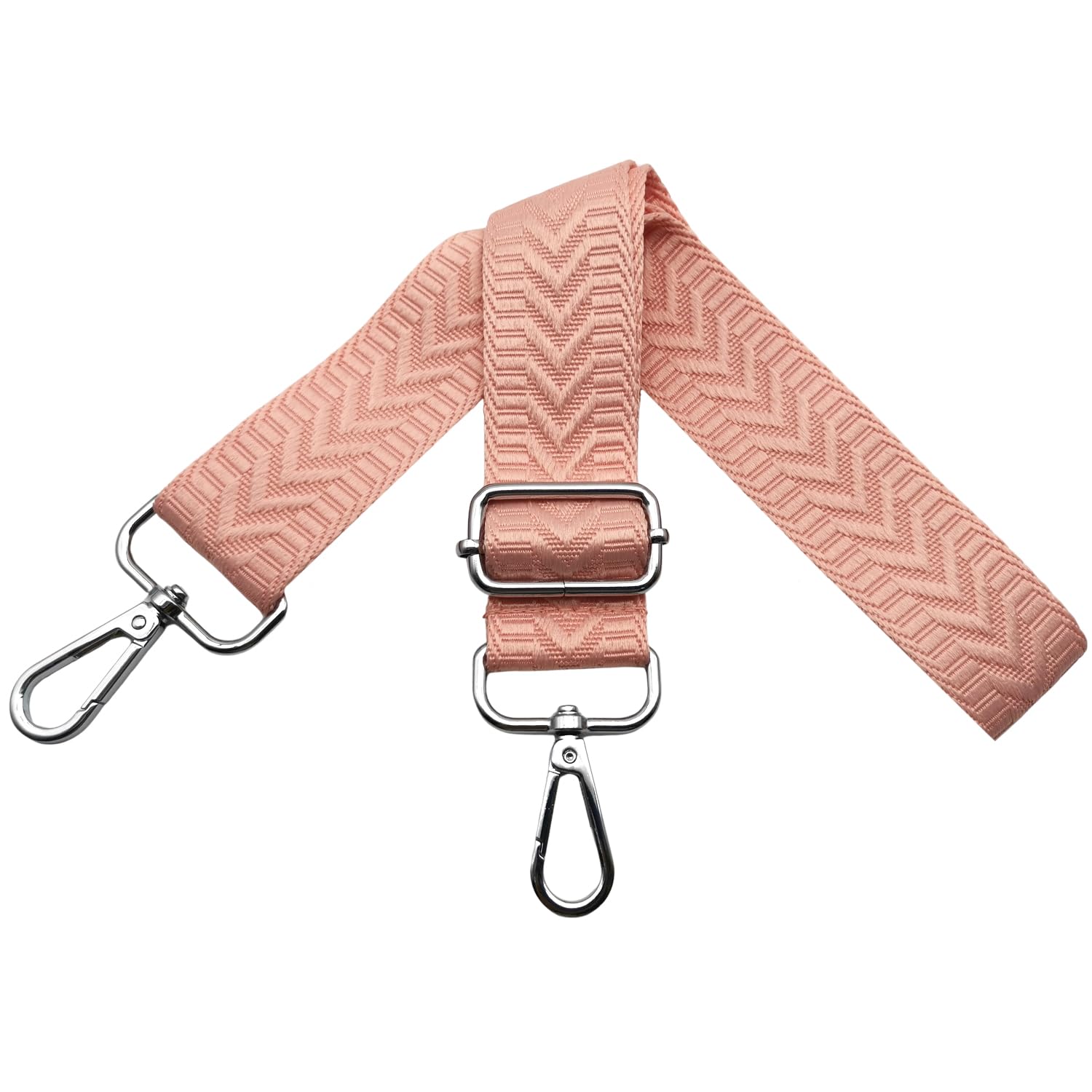 Omxyinma Taschengurte zum Wechseln Verstellbarer Schultergurt für Taschen, Breit 3.8 cm Schulterriemen mit Silber Karabiner Gurt für Damen Handtasche, Crossbody, Leuchtendrosa, U26
