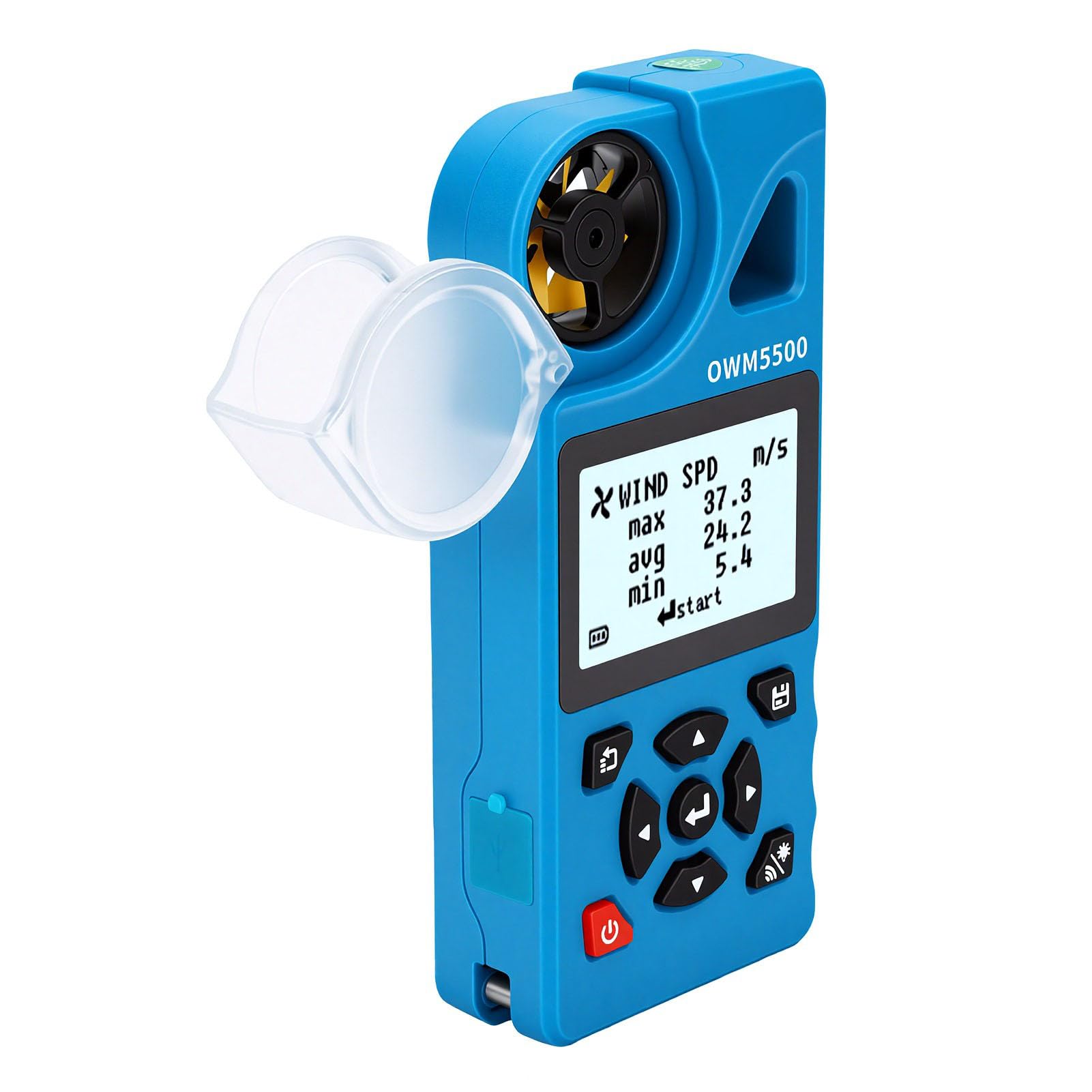 Irfora Anemometro Digitale con Molteplici Funzioni per la Vela e il Surf per Uso Esterno (OWM5500)