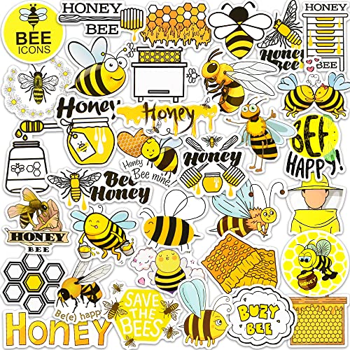 DETICKERS Bee Stickers for Kids Cute Bee Stickers for Water Bottle Waterproof Honey Bee Stickers Bulk