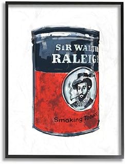 Stupell Industries Smoking Tobacco Painted Can, Design by Karen Dreyfus Wall Art, 16 x 20, Black Framed
