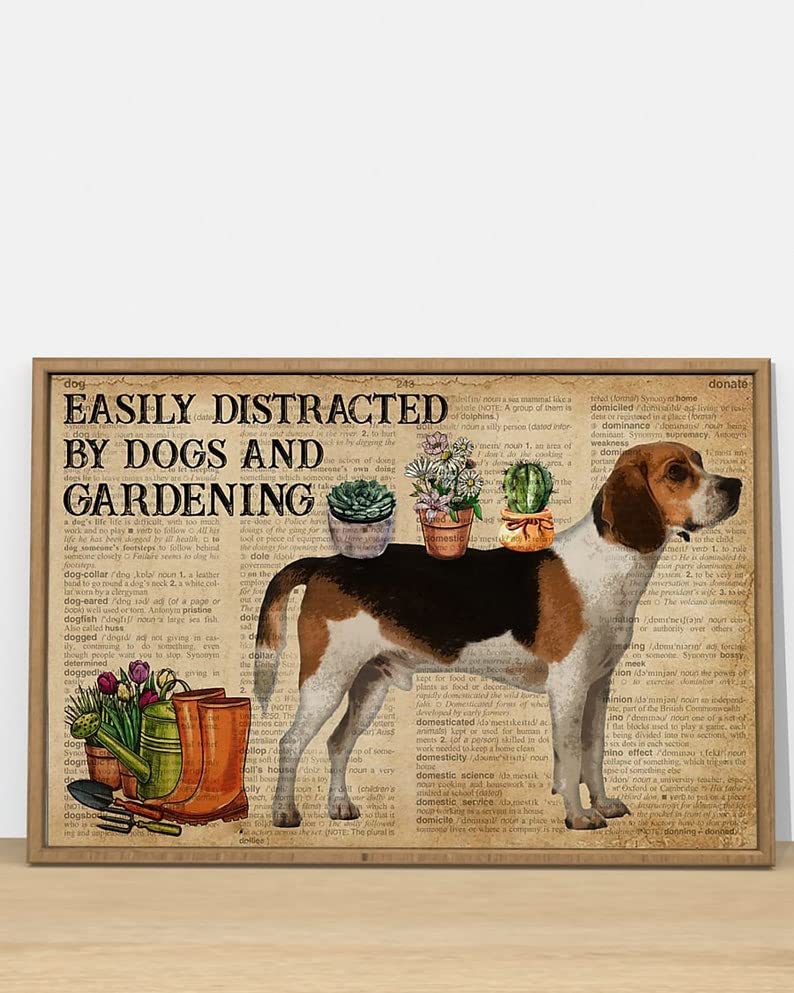 Amazon.com : Easily Distracted by Dogs and Gardening Posters Dog Beagle  Poster Beagle Wall Art 12x8inch Tin Sign Plaque Poster for Garage Bar Bar  Family Man Cave Wall Decor : Home &