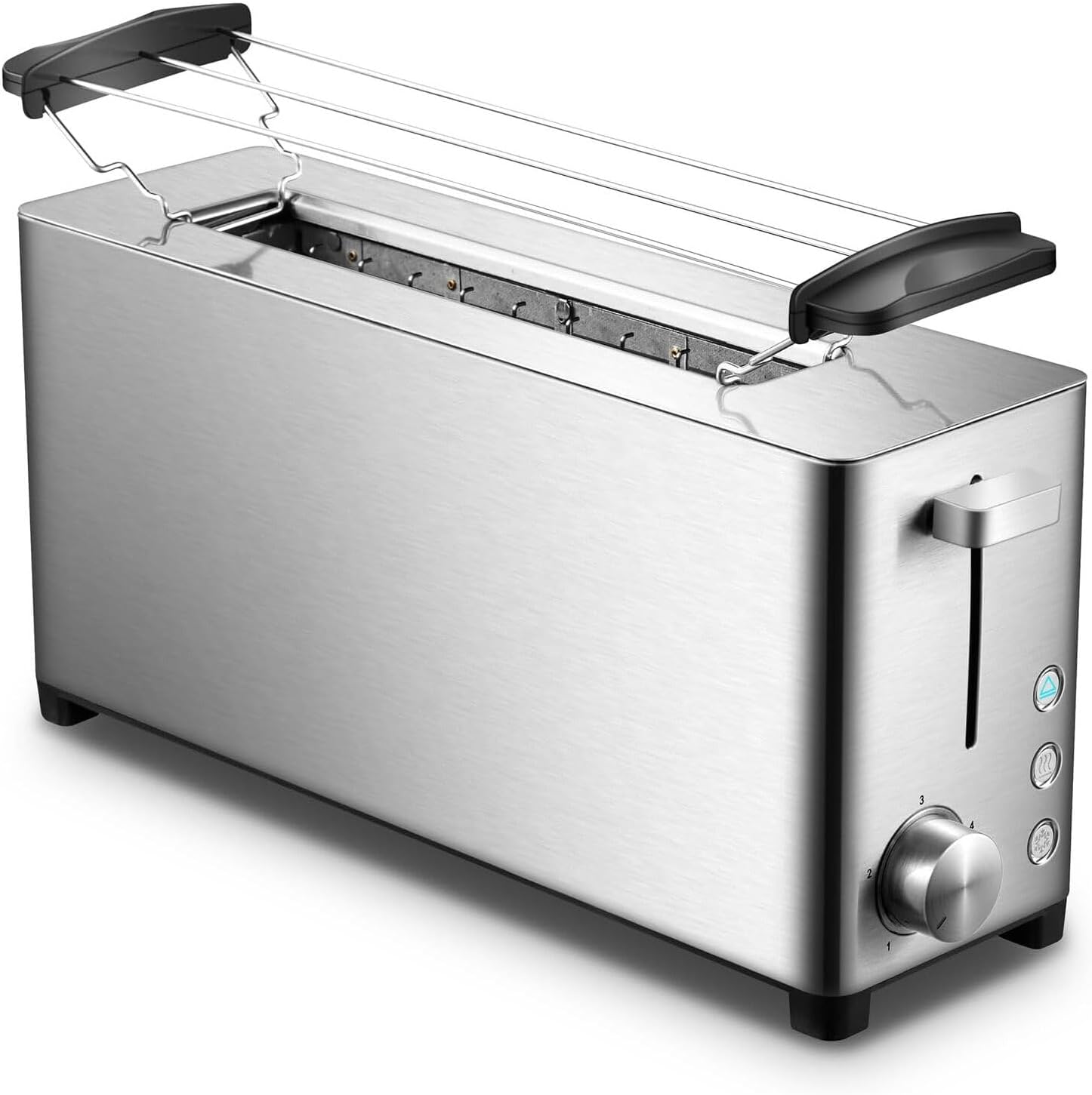 Caso Design Four Slice Toaster Angled View నియంత్రణలతో