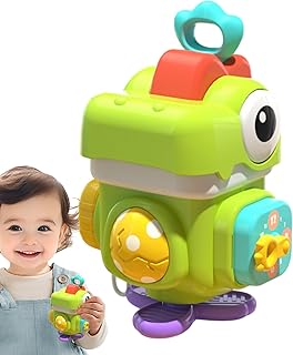 Rrlihjgu Juguetes de desarrollo, juguetes de dinosaurios sensoriales | Colorido Fine Motor Skill Learning Toy | Actividades portátiles de viaje por carretera, adorable enseñanza de juegos de educación