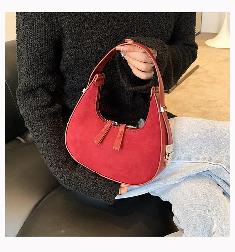 Bolso Hobo de Ante Vintage para Mujer miniatura 6