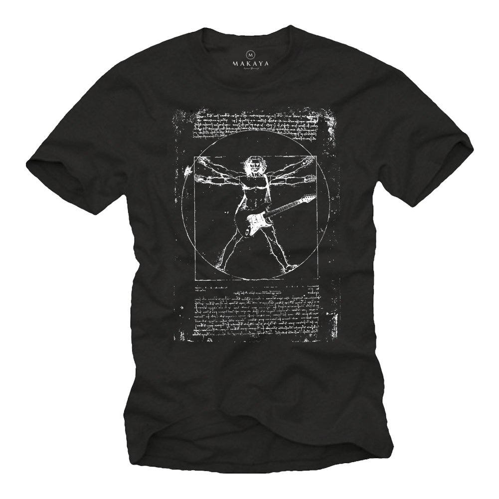 Makaya T-Shirt Homme Vintage Dessin Retro Motif Rock Festival Guitare — B008ESZ50K - Les Beatles, Paul McCartney, John Lennon, RIngo Starr, George Harrison Makaya T-Shirt Homme Vintage Dessin Retro Motif Rock Festival Guitare — B008ESZ50K