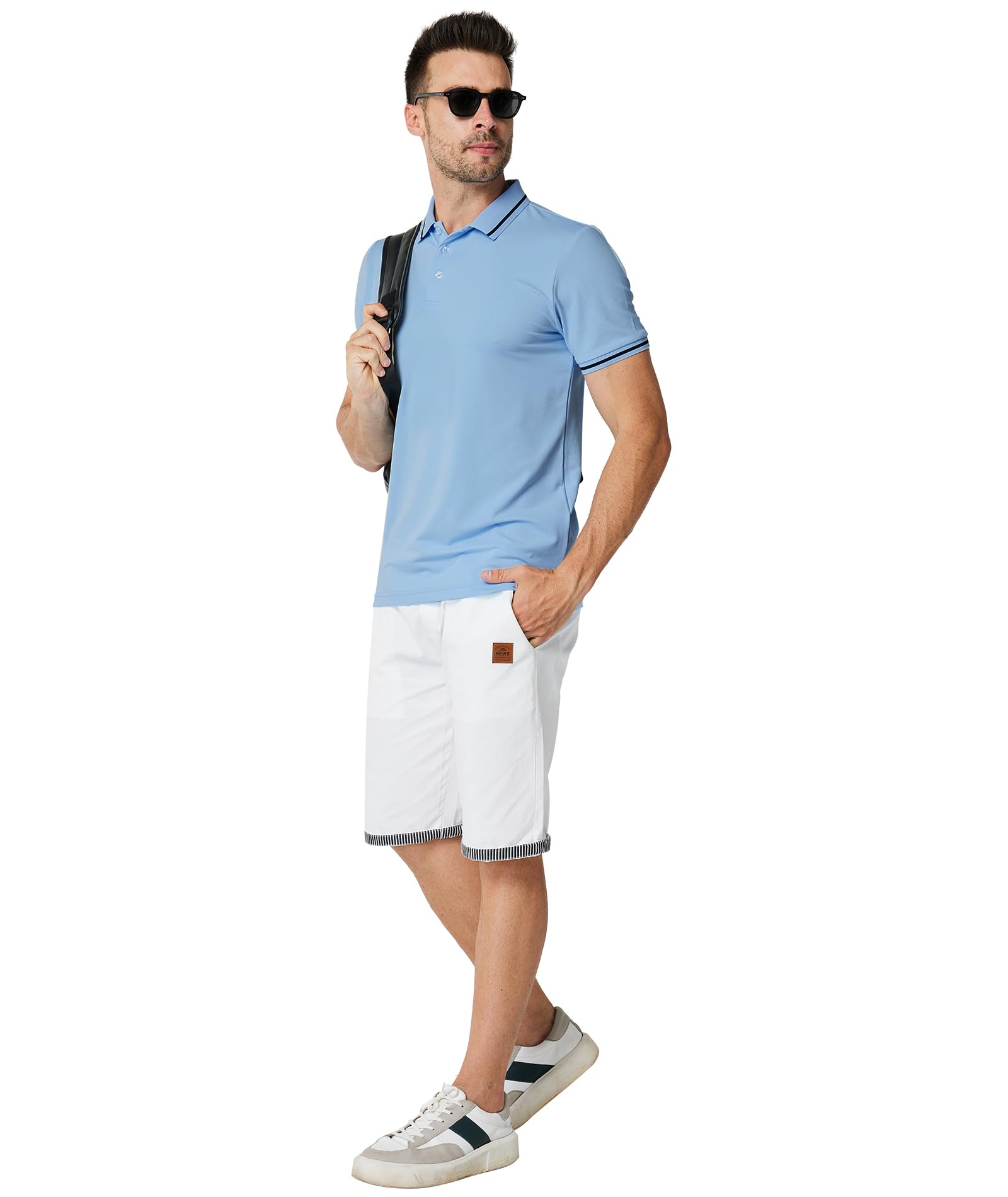 Polo Uomo Manica Corta Cotone piqué Casual Polo Estate Lavoro Traspirante Golf Polo Tennis T Shirt