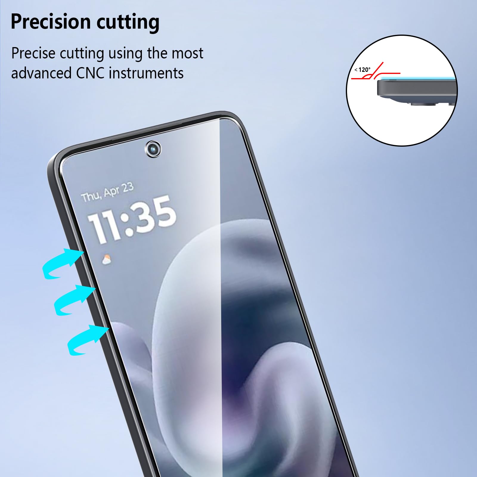 Pollachi [3 Pezzi Vetro Temperato per Moto G86/Moto G86 Power,Durezza 9H Anti Graffio,Anti-Impronte Senza Bolle,Pellicola Protettiva per Moto G86/Moto G86 Power