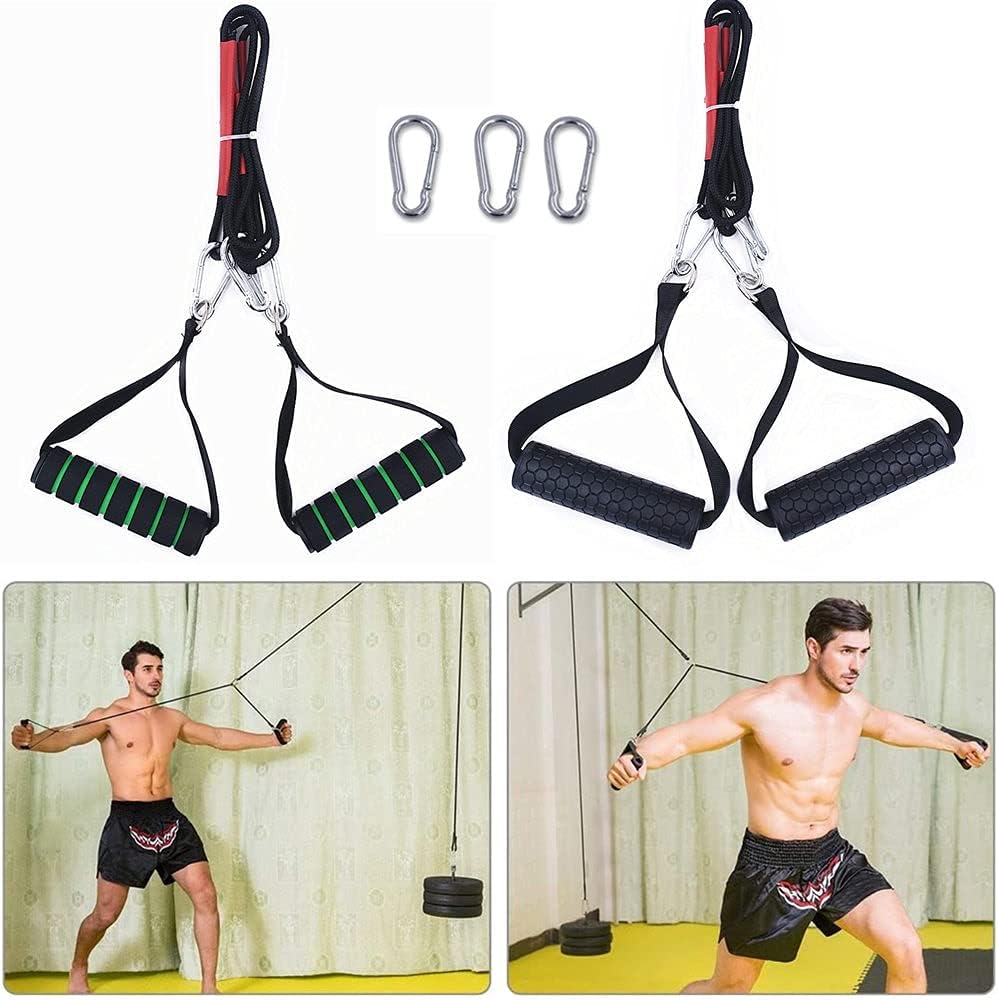 Pull Down Cables Gym Handles Attachments for Cable Machines Arm Strength Extensions Fitness Home Workout Equipment