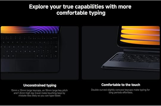 Original Floating Touch Keyboard Compatible for Xiaomi Pad 7 Pro/Mi Pad 7-11.2 Inch (Touchpad Keyboard Black)