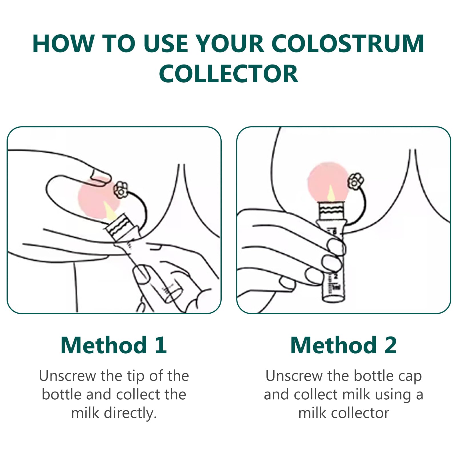 Colostrum Collector 6 ml Colostro Collector colostro collezionista latte materno riutilizzabile contenitore multiuso in silicone senza BPA, contenitore colostro per latte materno colostro