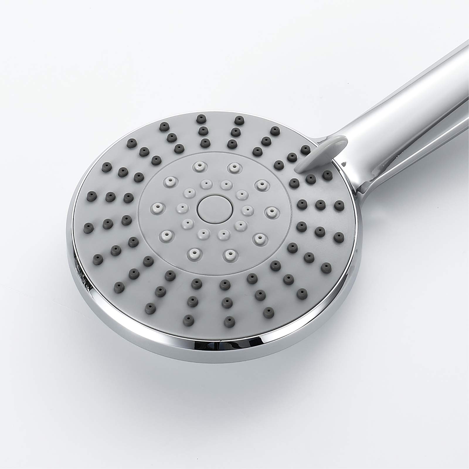 Ensemble de Pomme de Douche à Main Ensemble de Pomme de Douche à Main Universel chromé avec 5 Modes d'eau, pulvérisateur de Douche à Main Haute Pression ABS avec Support ABS et tuy