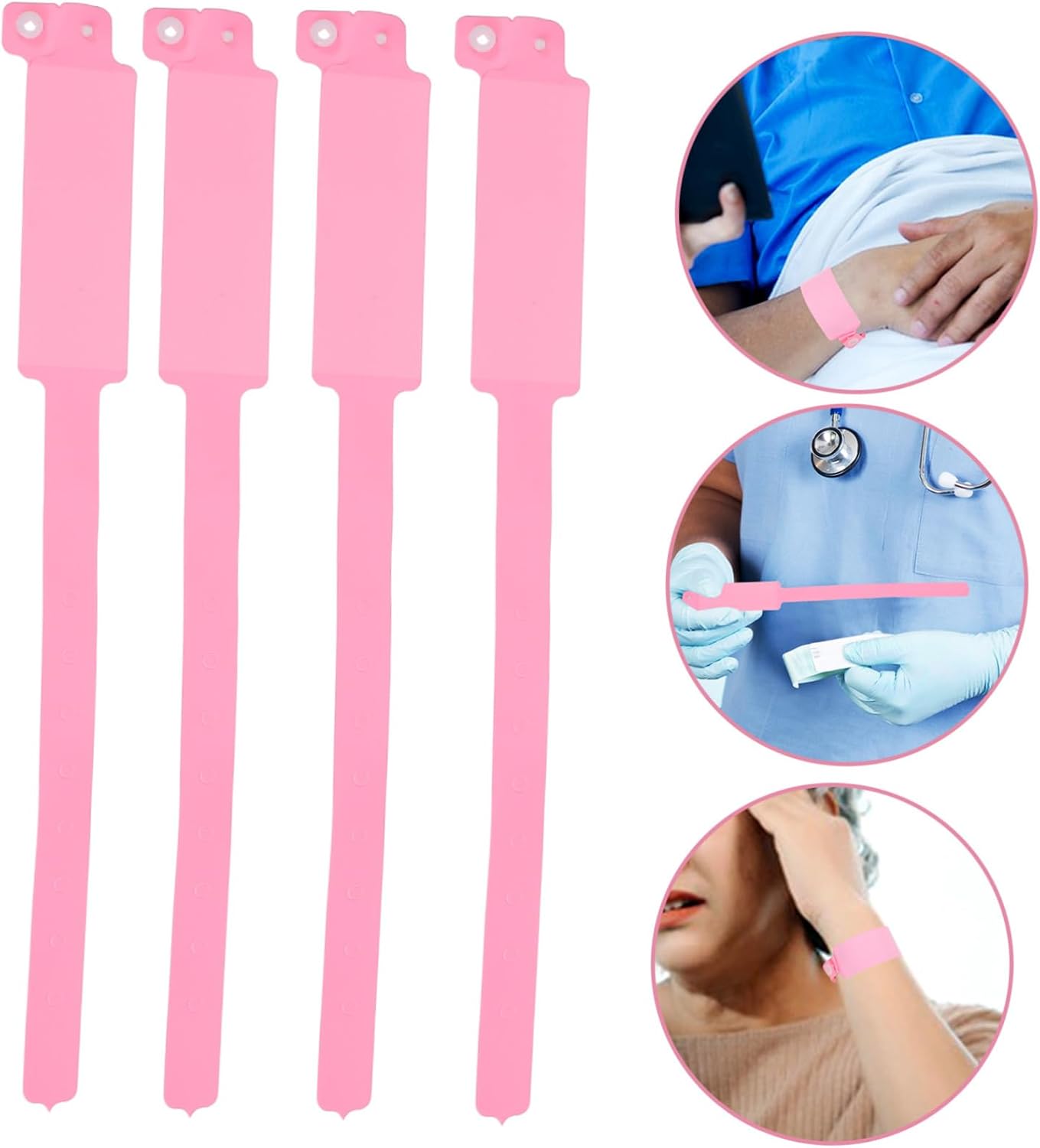 100pcs Tear-Resistant Disposable Hospital Wristbands Blank Id Bands for Patient Identification Material for Easy Writing
