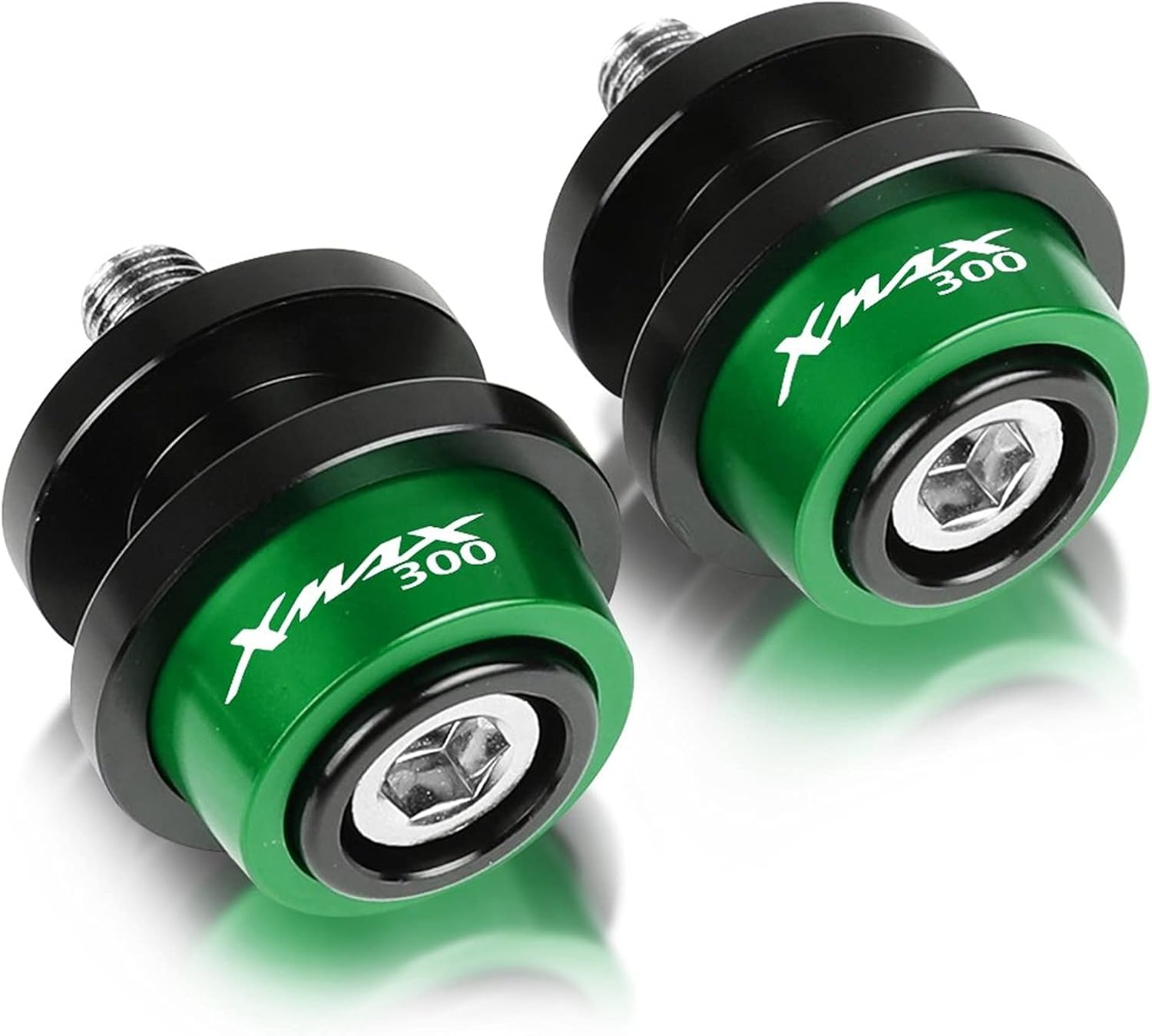 CNC Aluminum Motorcycle 6MM Stand Screws Swingarm Slider Spools Accessories for Yamaha XMAX300 Xmax 300 Allyears 2019 2020 2021 Swing Arm Bracket Screw (Color : Green)