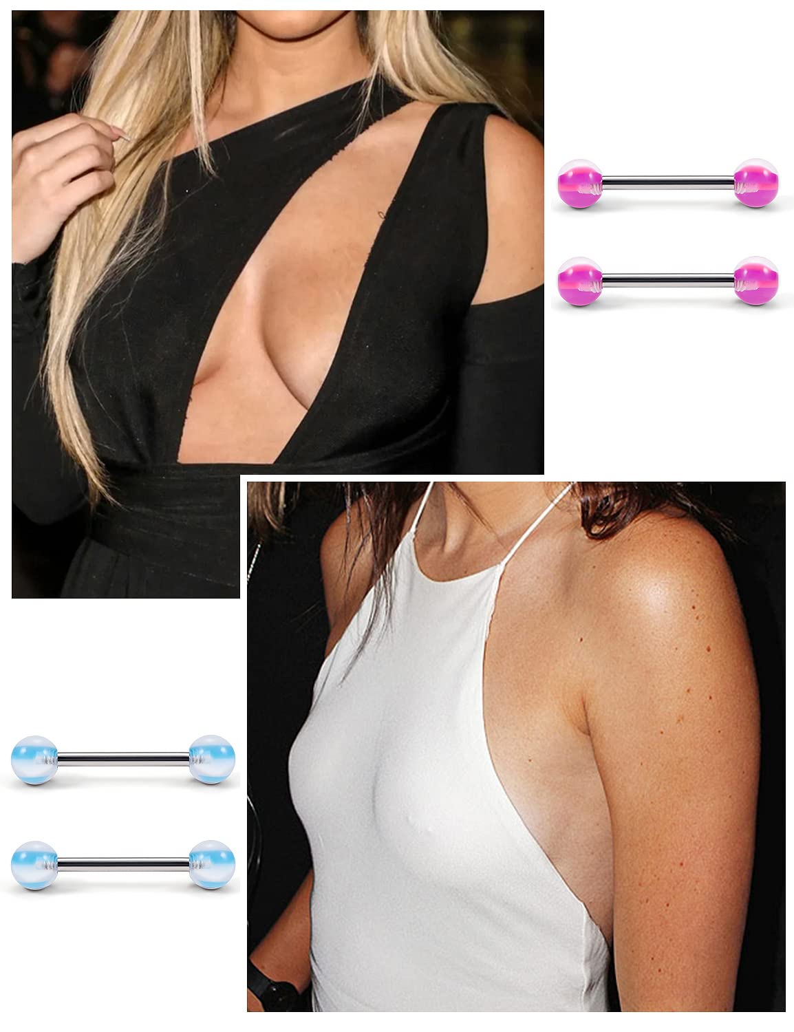 100pcs 14g Tongue Rings Nipple Rings for Women Men Surgical Stainless Steel Tongue/Nipple Piercing Jewelry Plastic Metal Tongue Ring 16MM Acrylic Straight Barbells Body Piercing Jewelry: A-100PCS Metal Tongue/Nipple Rings 16mm