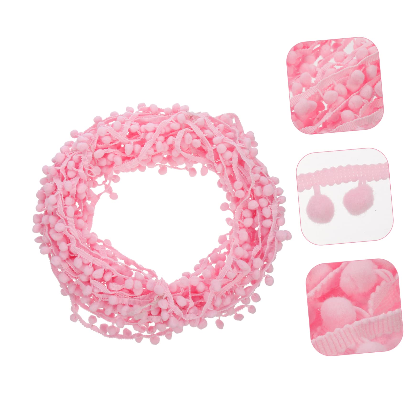 Operitacx 3stücke Pom Pom Fringe Trim Farbige Pompons Für Nähprojekte Vielseitig Einsetzbar Für Kleidung Vorhänge Und Wohnaccessoires Yards