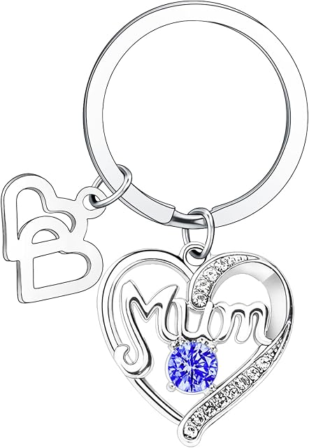 BESPMOSP Mum Keychain Mum Keyring from Daughter Son Mother's Day Gifts Heart Gifts Birthday Gifts For Mum Crystal Pendant Keyring