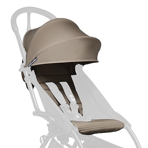 BABYZEN YOYO - Paquete de 6 colores gris pardo incluye cojín de asiento toldo a juego y bolsillo trasero con cremallera requiere marco YOYO2 se