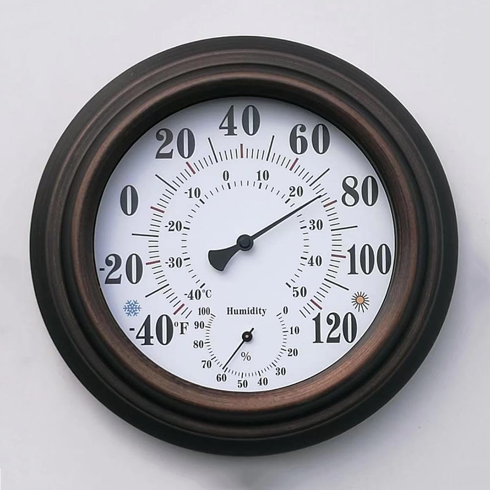 Thermomètre hygromètre 2 en 1 VINGAA mural pour maison et bureau