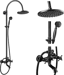 gotonovo Exposed Bathroom Shower Faucet Wall Mounted Shower System 8 Inc...