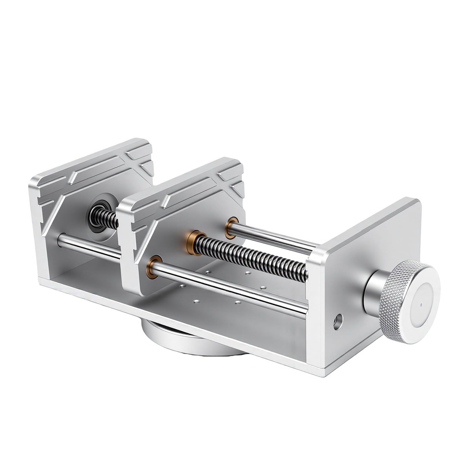 Morsetto da Banco in Alluminio con Mini Morsa da Banco con Base Girevole a 360 Gradi per Saldatura PCB e Riparazione Elettronica 1-130MM