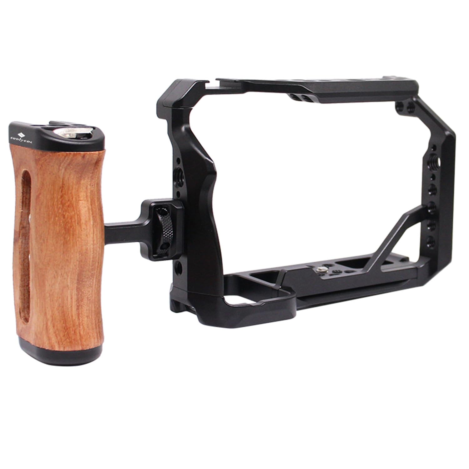 Poignée latérale en bois compatible avec ARRI 6,35 mm et 9,5 mm, poignée gauche/droite réglable pour EOS R50V/RP/R50/R100/R7/R8, Alpha A7R V/A7 IV/A7S III/7R V/S III/A7R IV, A6700/FX30/FX3, Z