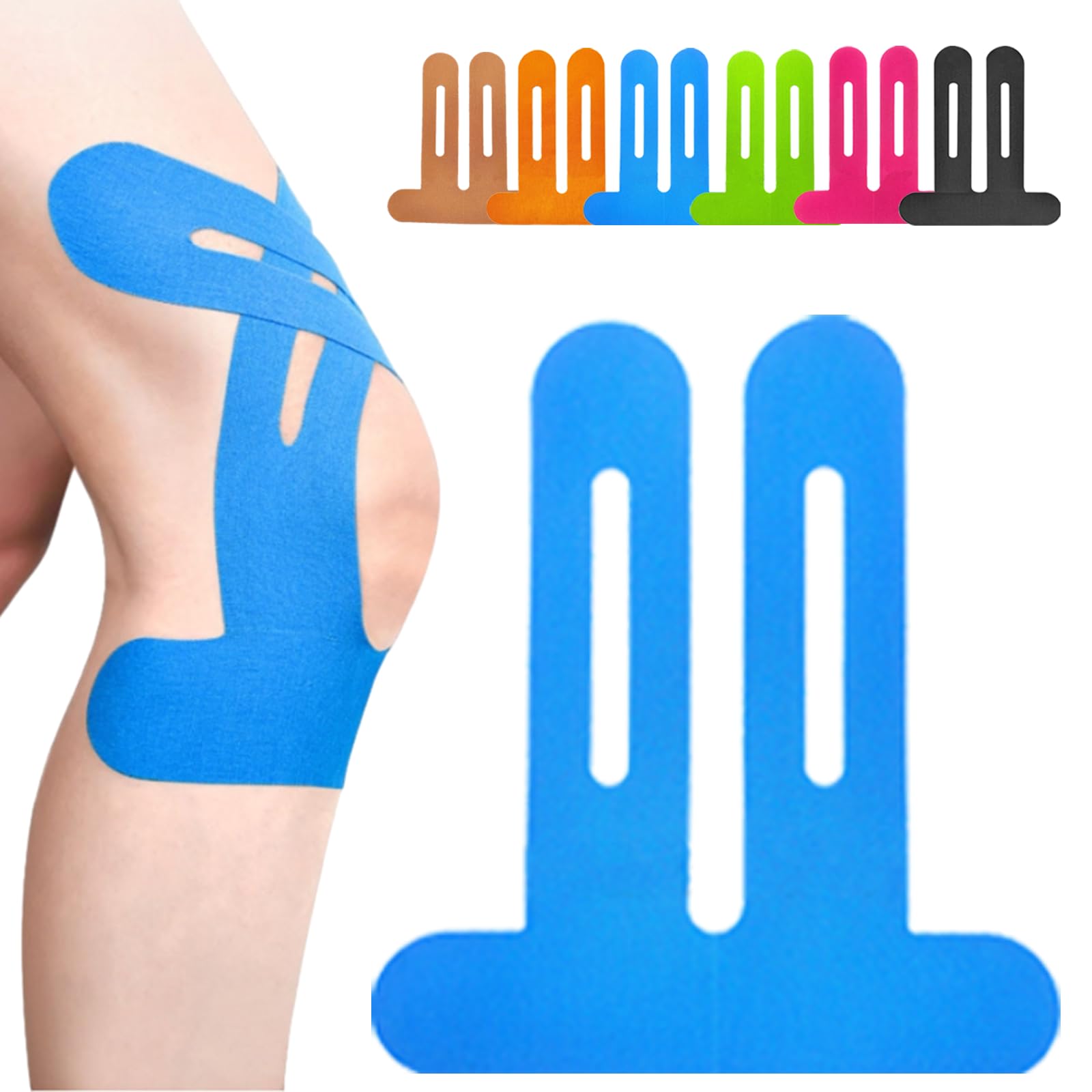 Generisch Vorgeschnittener muskelpatch-knieschoner,muskelpatch knieschoner,knie tape bandage knie stabilisierung,20 stück precut sport tape,wasserfest tape streifen