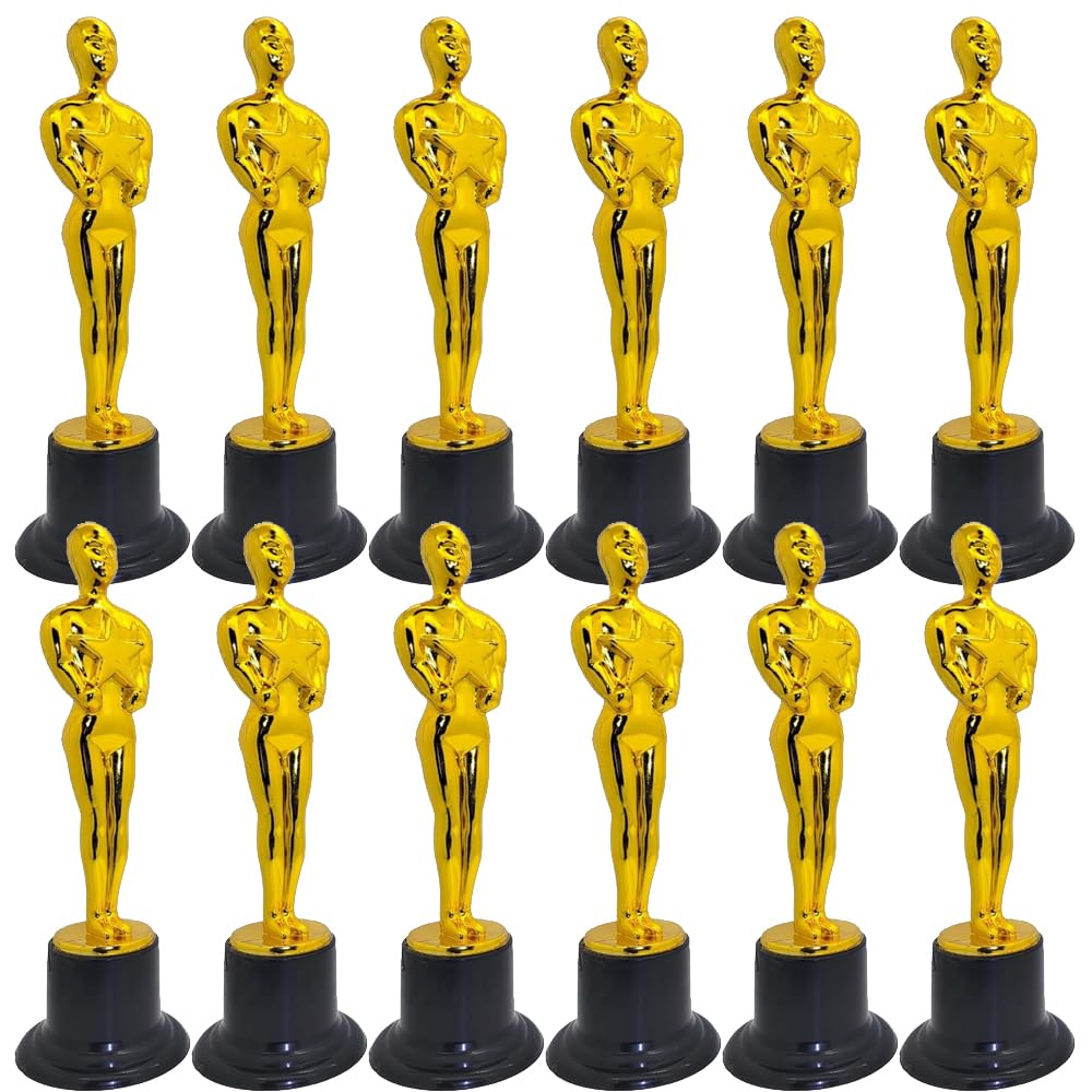 Voarge Trophées en Plastique Personnalisables, 12 Pièces, pour Football, Enfants, Écoles, Fêtes et Célébrations