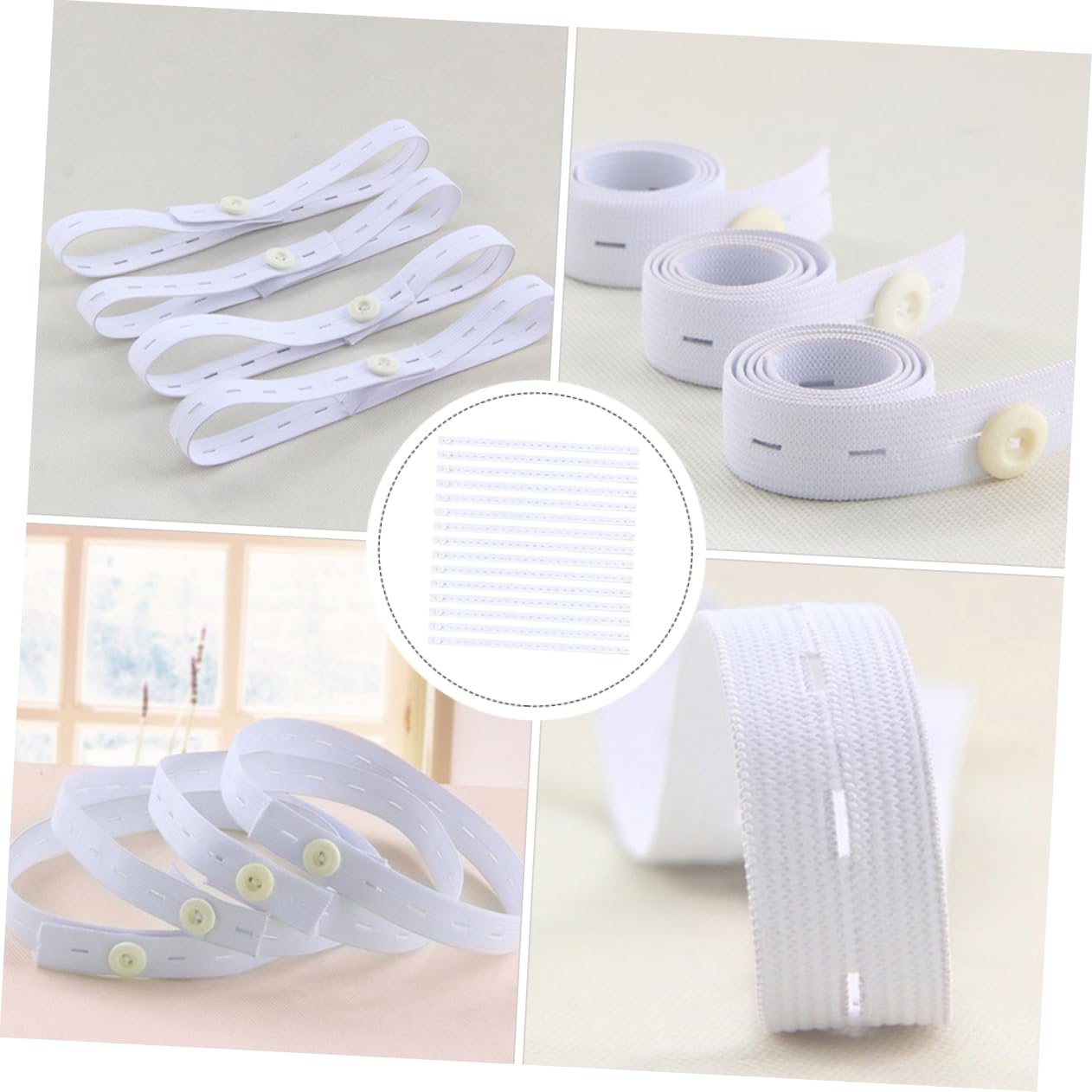 BESTonZON 15 Pièces bouton de couche couche pour ceinture reglable élastique elastic couches ceinture de fixation de couche boucle de fixation de couche blanche