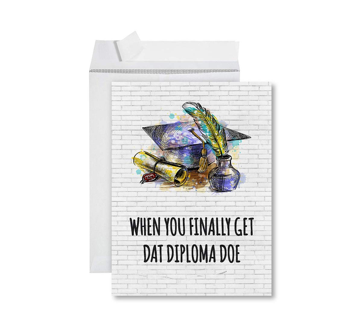 Amazon.com : Andaz Press Funny Congratulations Jumbo Card With Envelope,  Dat Diploma Doe, Graduation Greeting Card for High School, College, Grad  Student, Med School, Nursing, Him, Her, 8.5 x 11 inch, 1-Pack :