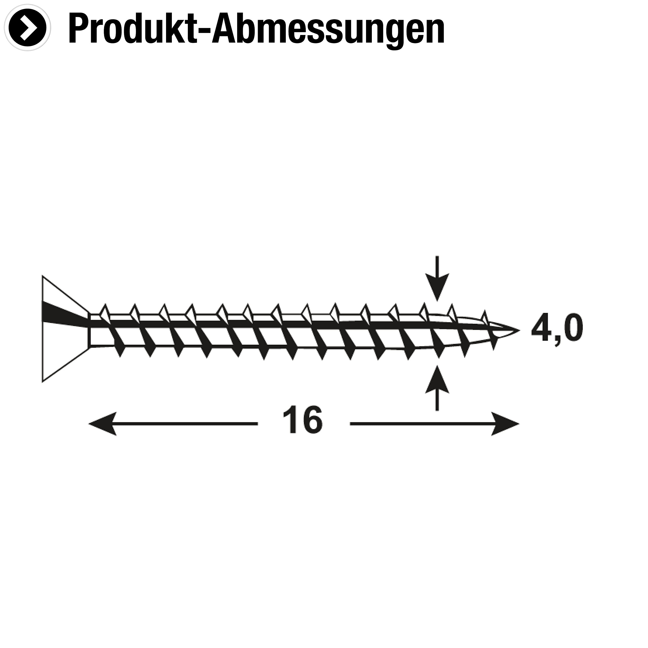 Connex KL3264016 Universal Screws 4.0 x 16 mm, 1 kg Bulk Pack, Countersunk Head, TX Drive, Full Thread - Image 2