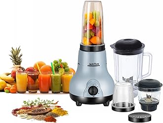 Easy Mix Nutri 4 Jar Mixer Grinder for Smoothies, Chutney & Shakes, Long Lasting Shock Proof Abs Body, Powerful 500 Watt Heavy Duty Motor With Nano Grinding Technology, 2 Years warranty (Grey)
