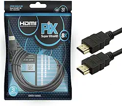 PIX CABO HDMI GOLD 2.1-8K HDR 19P 1.5M, Pix, 018-1015 (Embalagem pode variar)